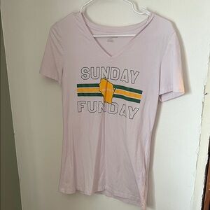 Pink 'Sunday Funday' Graphic Tee
